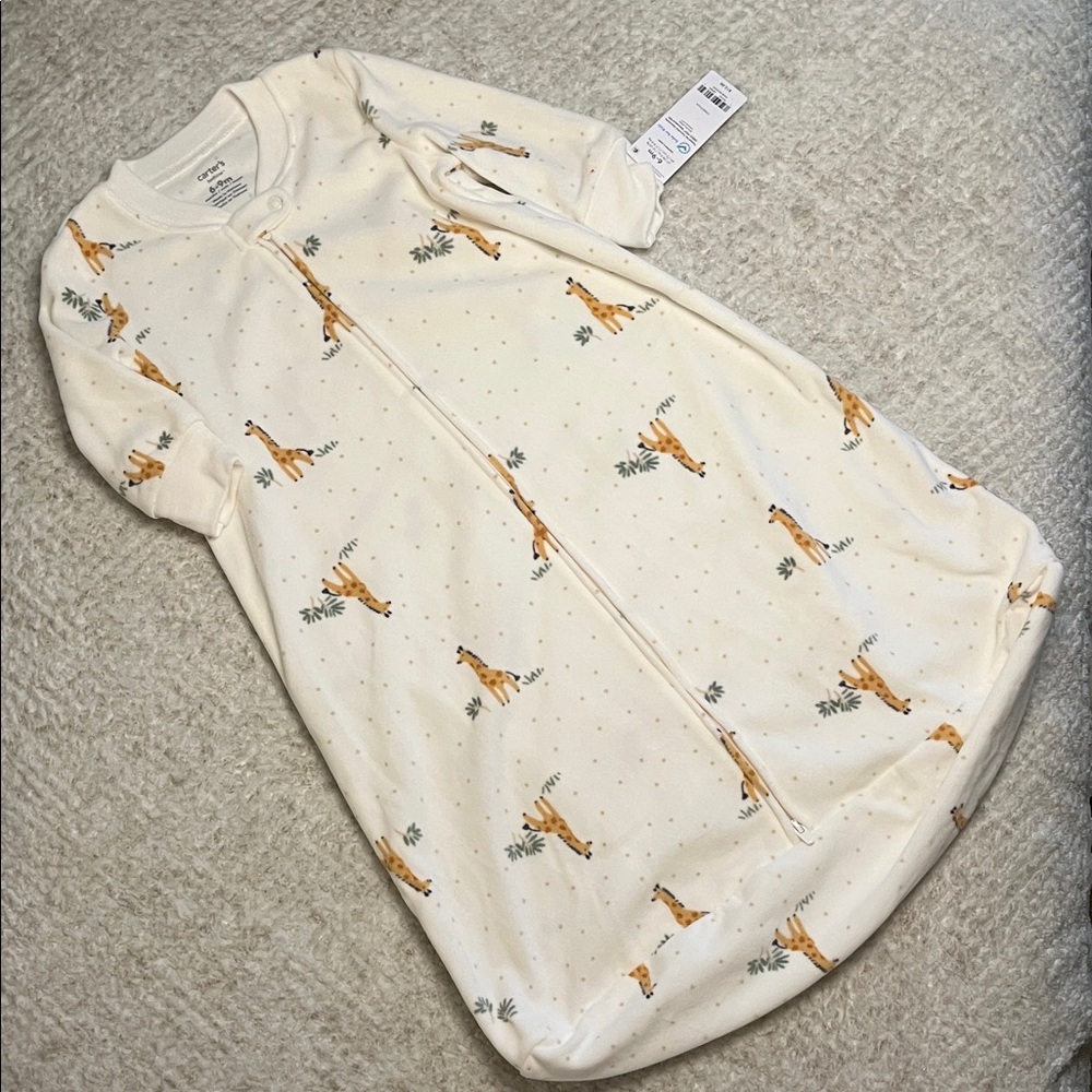 Carter's Cream Sleepsack with Giraffe Print